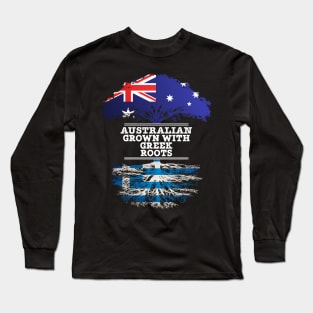 Australian Grown With Greek Roots - Gift for Greek With Roots From Greece Long Sleeve T-Shirt